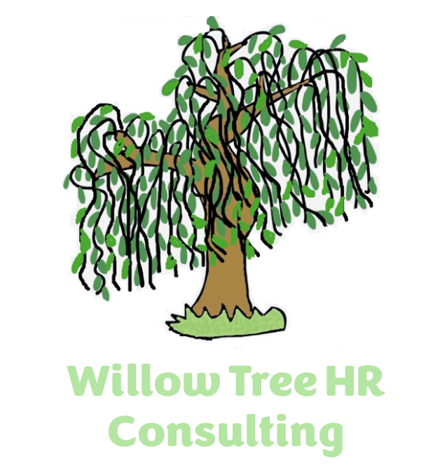 The Willow Tree HR Consulting logo, hand-drawn by Kachina's daughter